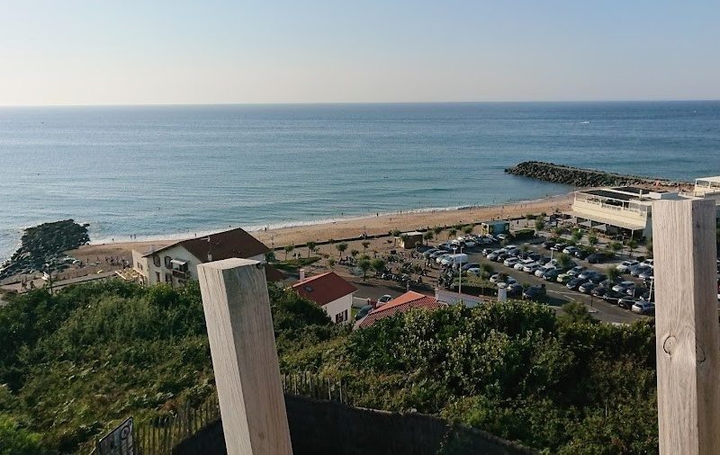 Anglet beach overlooking the ocean