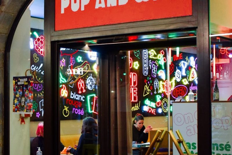 Bright and colourful storefront in Lyon